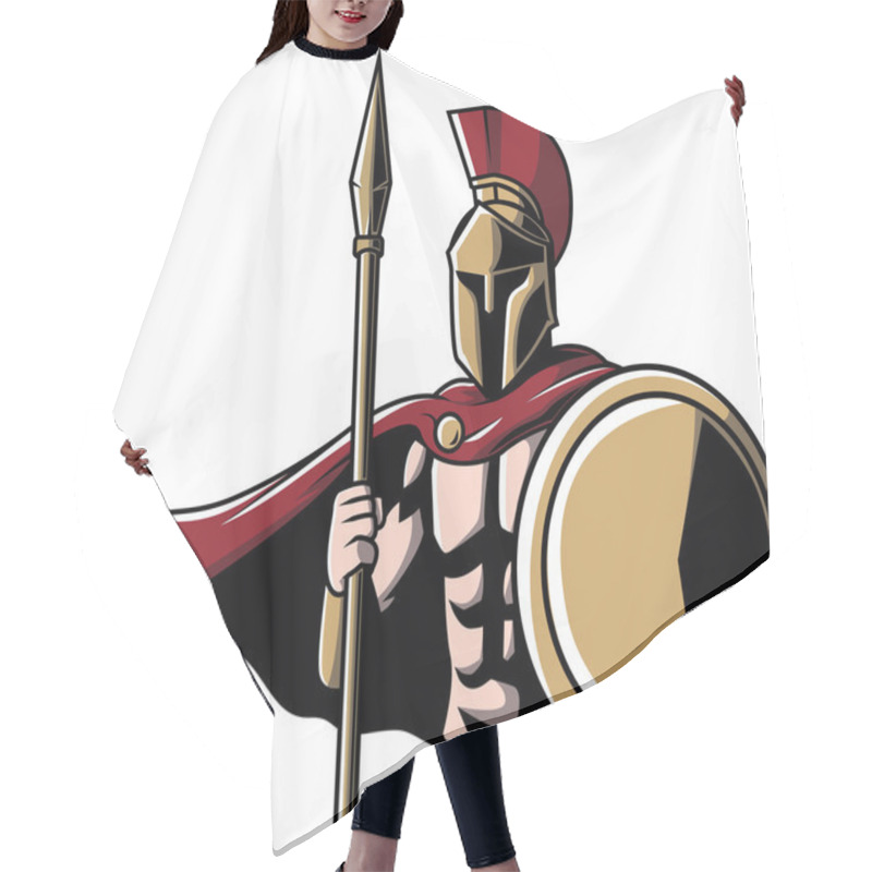 Personality  Spartan Illustration Design Hair Cutting Cape