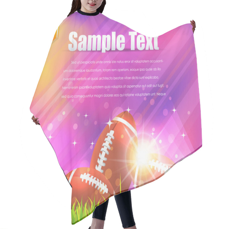 Personality  American Football Theme Vector Design Hair Cutting Cape