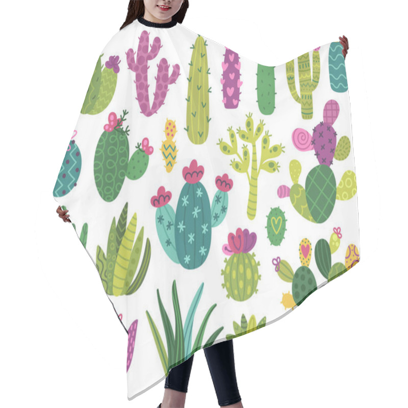 Personality  Cute Cactus And Succulent Hair Cutting Cape