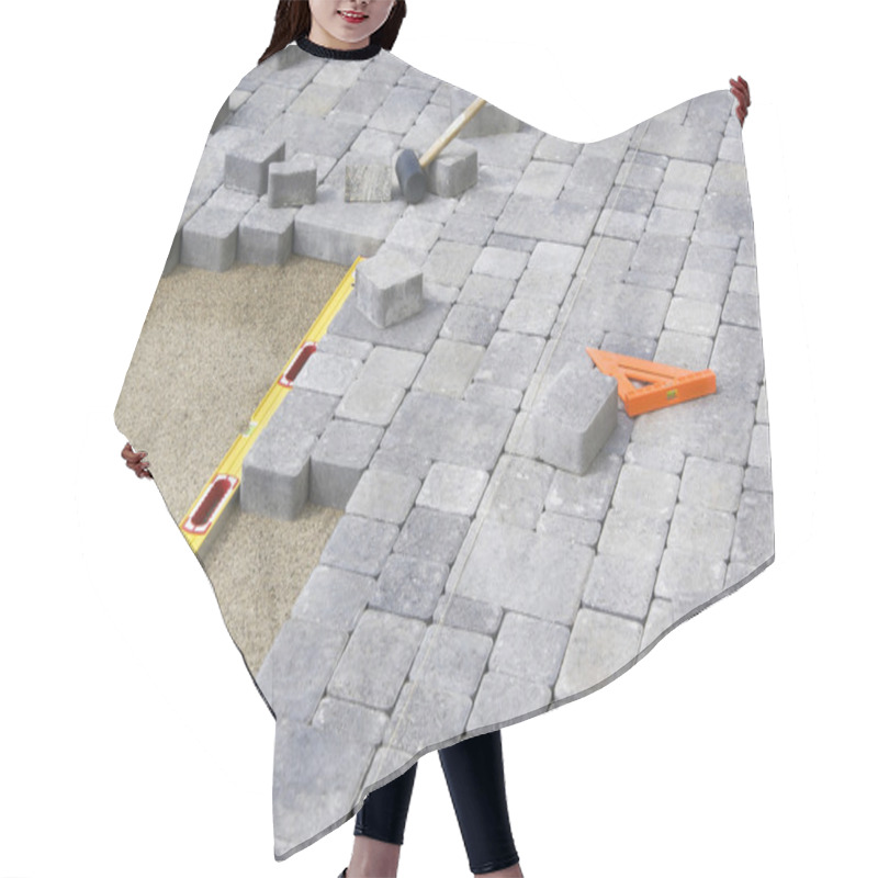 Personality  Paving Backyard Patio Hair Cutting Cape