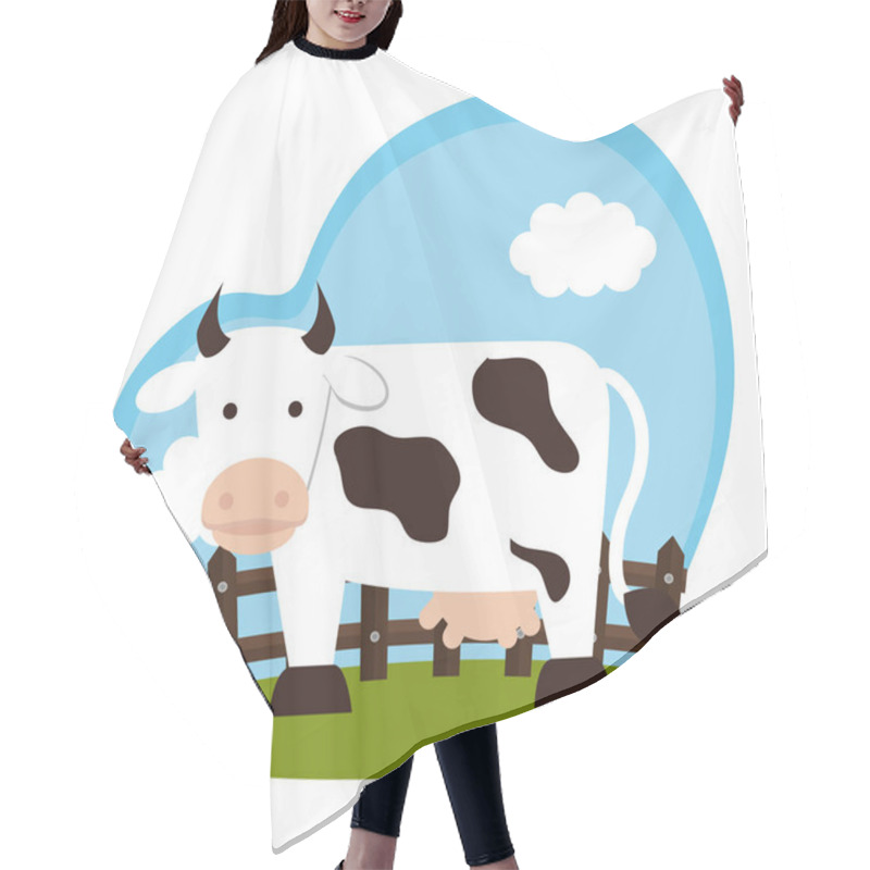 Personality  Cow Animal Farm Icon Hair Cutting Cape