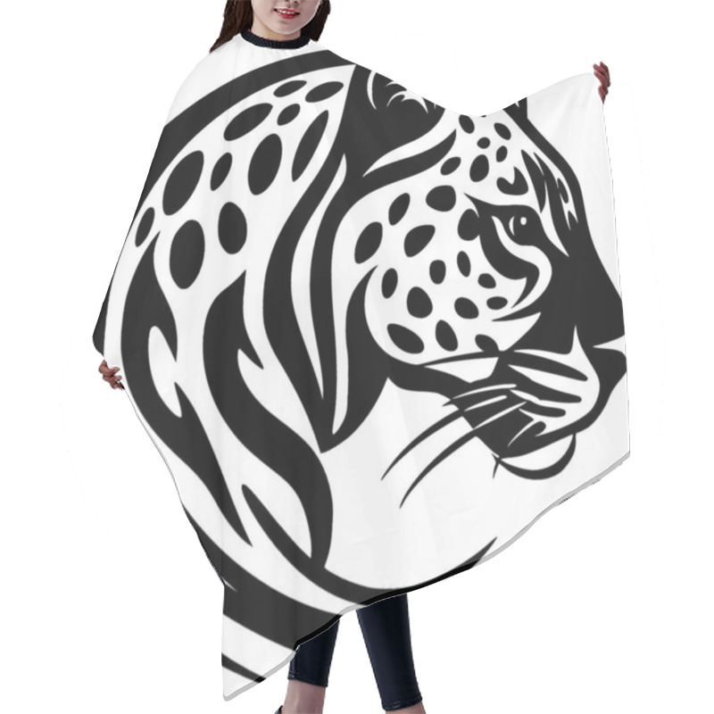 Personality  Leopard - Minimalist And Simple Silhouette - Vector Illustration Hair Cutting Cape