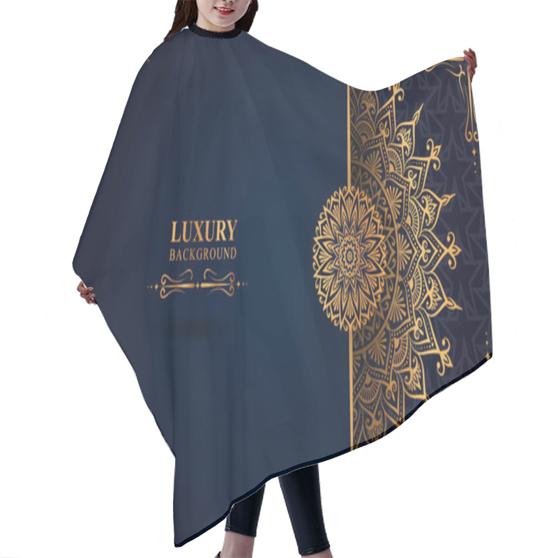 Personality  Luxury Floral Pattern Texture And Traditional Arabian Mandala Concept, Use For Islamic Ramadan Banner Design, Business Card Greeting Card Hair Cutting Cape