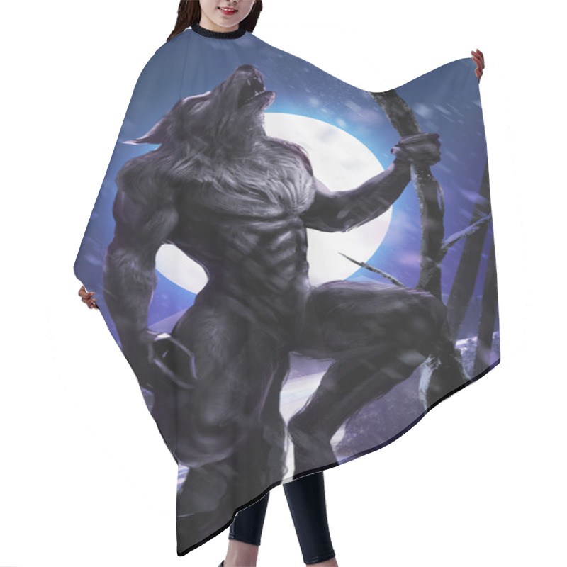 Personality  Werewolf Howling Hair Cutting Cape