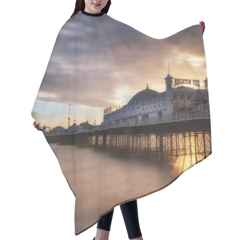 Personality  Winter Sunset Long Exposure Over Brighton Pier. Hair Cutting Cape