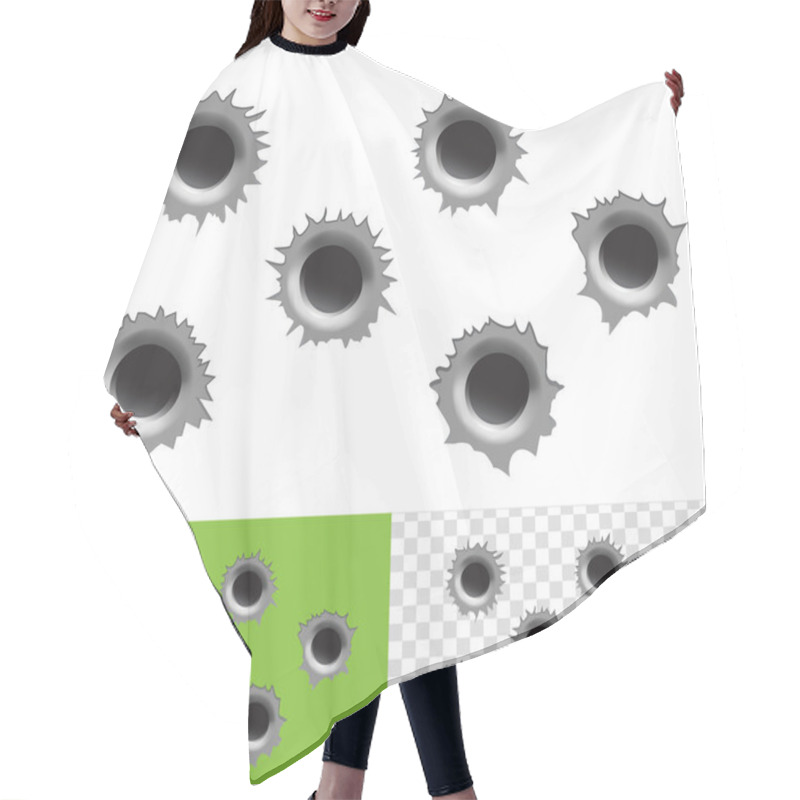 Personality  Bullet Holes Hair Cutting Cape