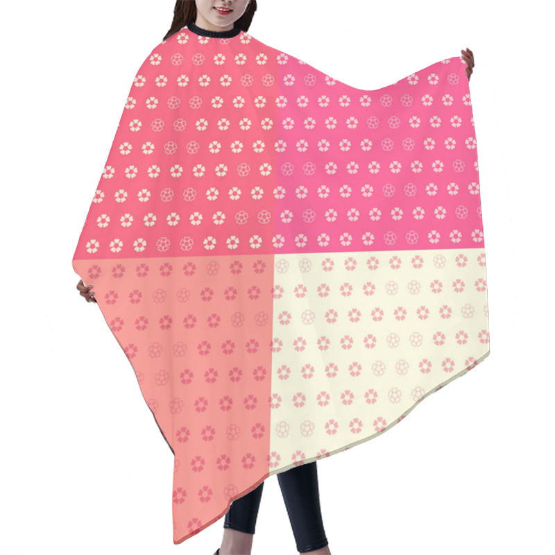 Personality  Seamless Flower Pattern Hair Cutting Cape