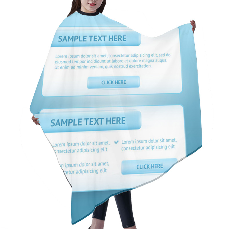 Personality  Blue Website Design Templates Hair Cutting Cape