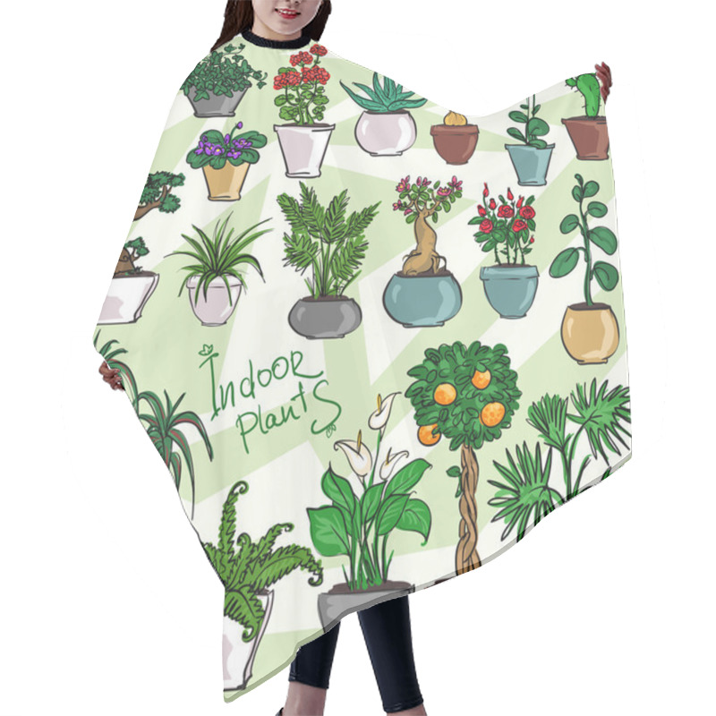 Personality  Indoor Plants Hair Cutting Cape