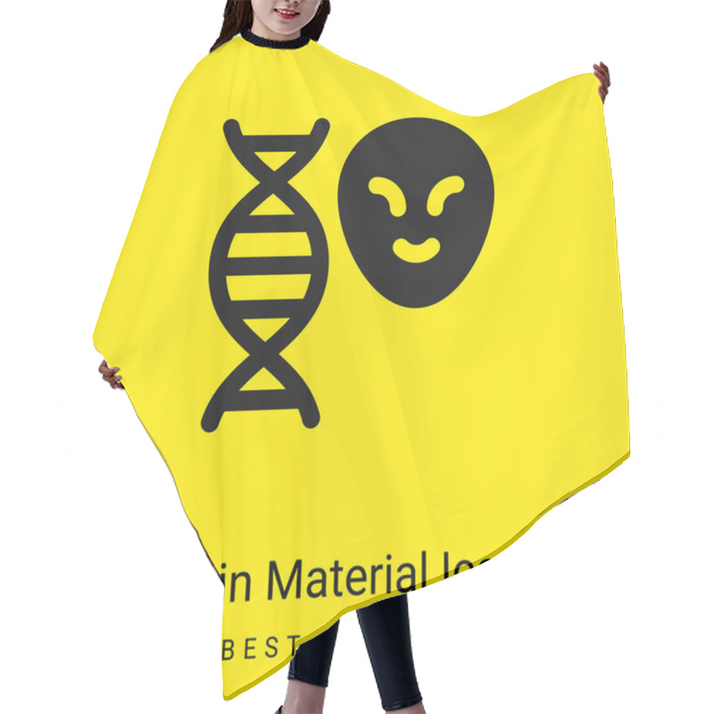 Personality  Alien Minimal Bright Yellow Material Icon Hair Cutting Cape