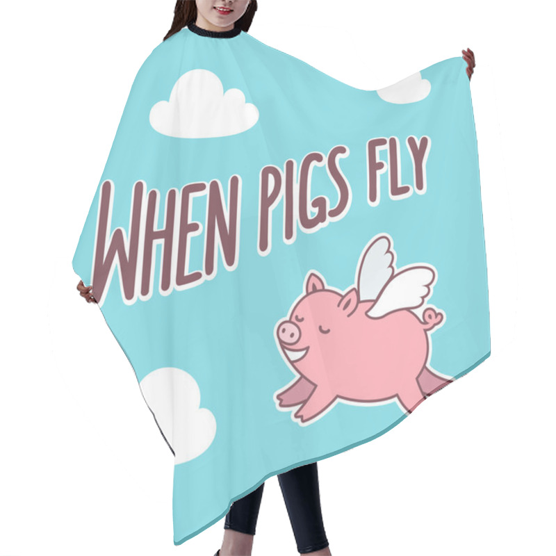 Personality  When Pigs Fly Hair Cutting Cape