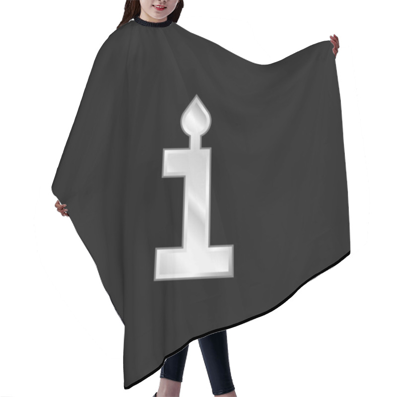 Personality  Birthday Silver Plated Metallic Icon Hair Cutting Cape