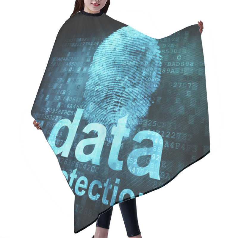 Personality  Fingerprint And Data Protection On Digital Screen Hair Cutting Cape