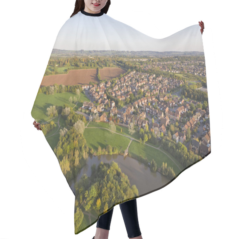 Personality  Aerial View Of SuburbanTown Hair Cutting Cape