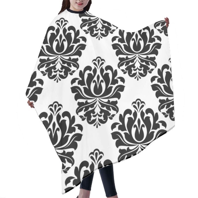 Personality  Retro Damask Floral Seamless Pattern Hair Cutting Cape