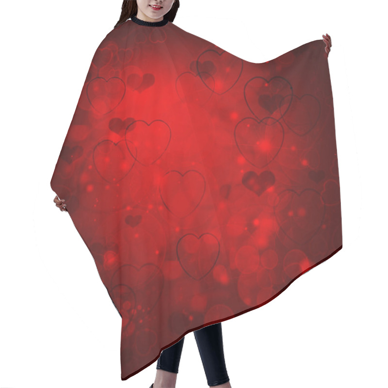 Personality  Valentines Day Red Background Hair Cutting Cape