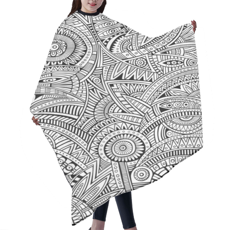 Personality  Abstract Vector Tribal Ethnic Background Pattern Hair Cutting Cape