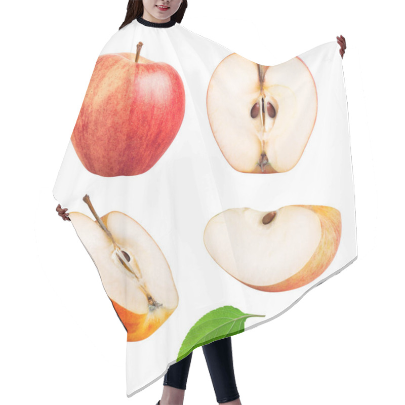 Personality  Red Apple Whole And Pieces Set Hair Cutting Cape