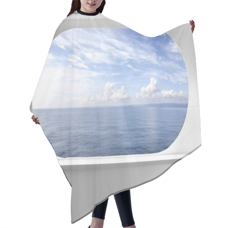 Personality  Deck Ship Window With A Relaxing Seascape View Hair Cutting Cape