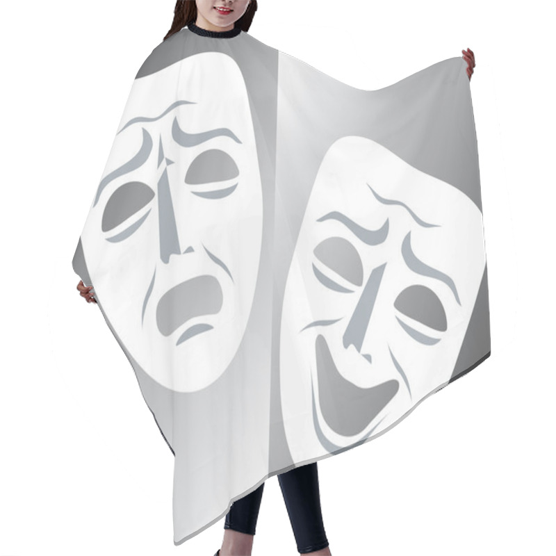 Personality  Mask Theater. Abstract Image Hair Cutting Cape