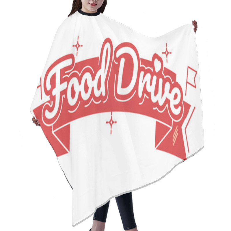 Personality  Food Drive Charity Movement, Vector Illustration Hair Cutting Cape