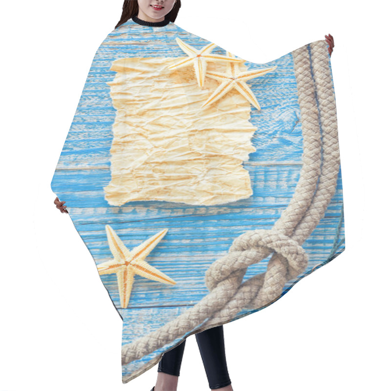 Personality  Sea Shells And Old Paper Hair Cutting Cape