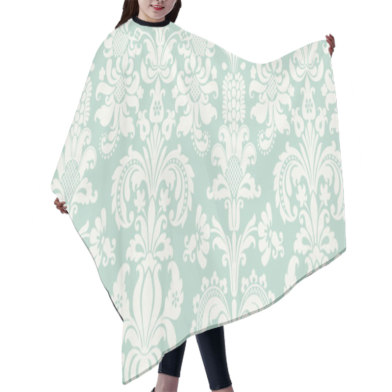 Personality  Vector Seamless Floral Damask Pattern Hair Cutting Cape