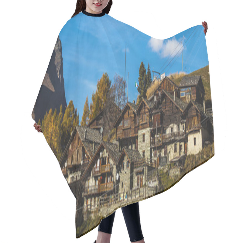 Personality  Small Mountain Village In Aosta Valley Letterbox Hair Cutting Cape