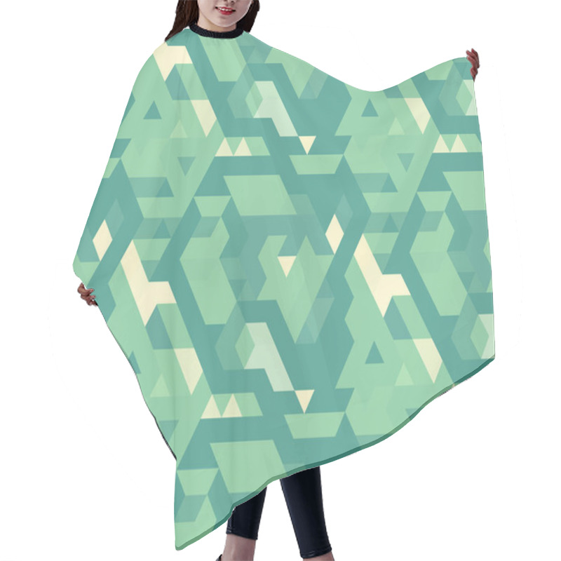 Personality  Abstract Geometric Triangle Seamless Pattern. Hair Cutting Cape