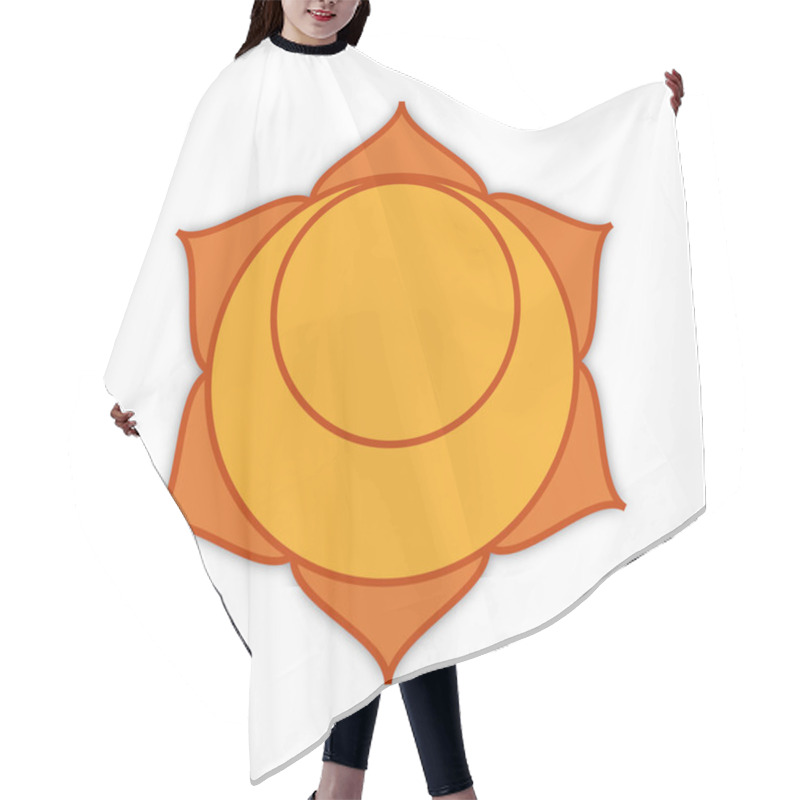 Personality  Symbol Of The Second Chakra, Illustration Hair Cutting Cape