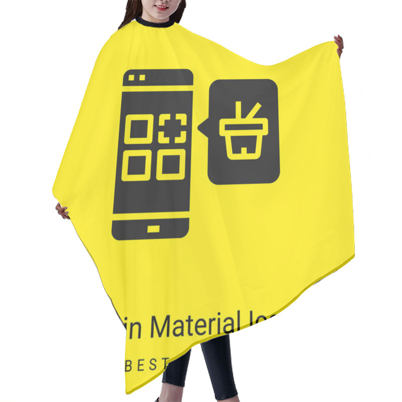 Personality  Application Minimal Bright Yellow Material Icon Hair Cutting Cape