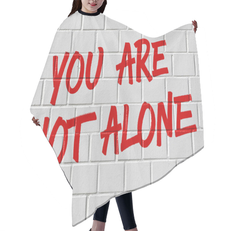 Personality  Graffiti On A Brick Wall - You Are Not Alone Hair Cutting Cape