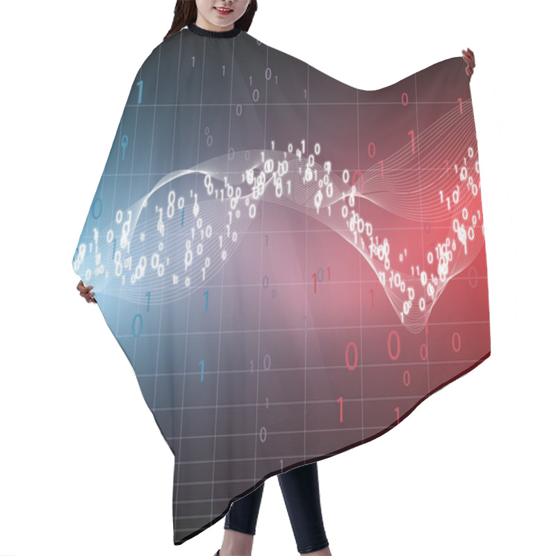 Personality  Information Background Shiny Hair Cutting Cape