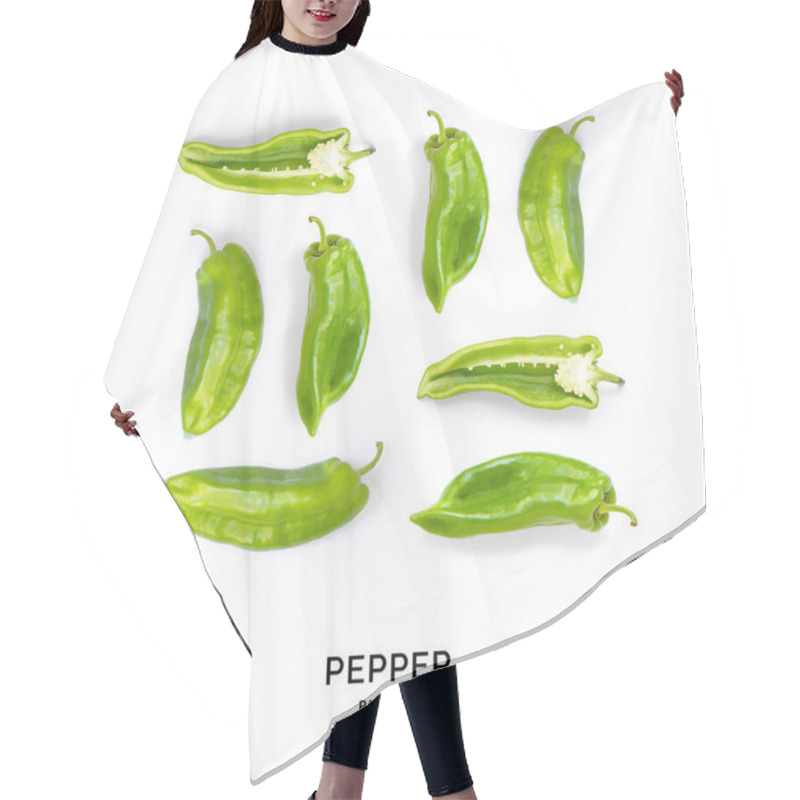 Personality  Pattern Of Peppers Laid Out Symetrically Hair Cutting Cape