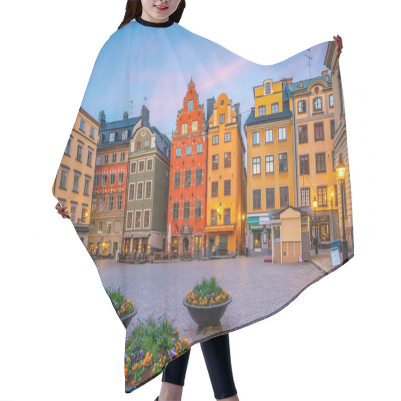 Personality  Stockholm Old Town City Skyline, Cityscape Of Sweden At Sunset Hair Cutting Cape