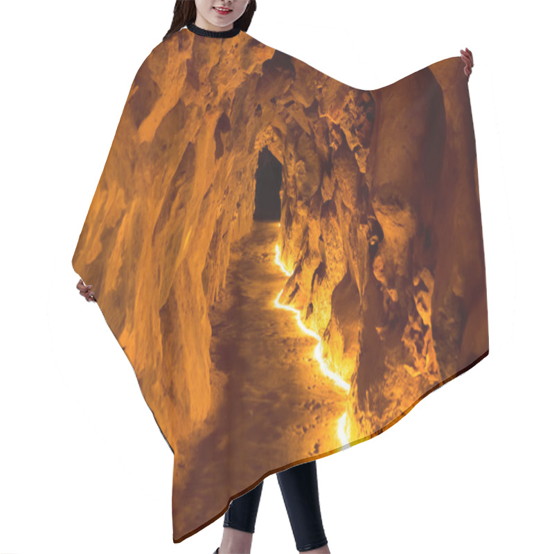 Personality  Underground Cave With Lights Hair Cutting Cape