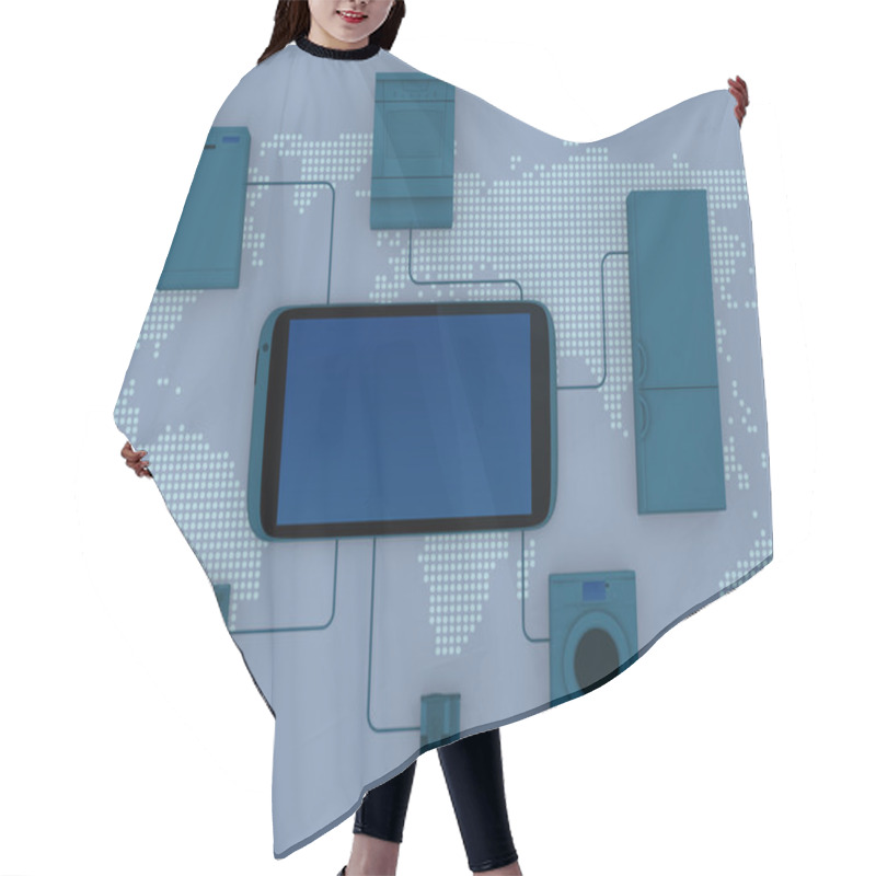 Personality  Internet Of Things Concept Hair Cutting Cape