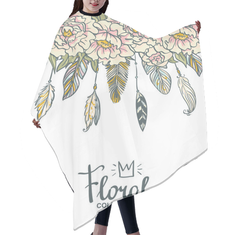 Personality  Boho Floral Wedding Invitation Hair Cutting Cape