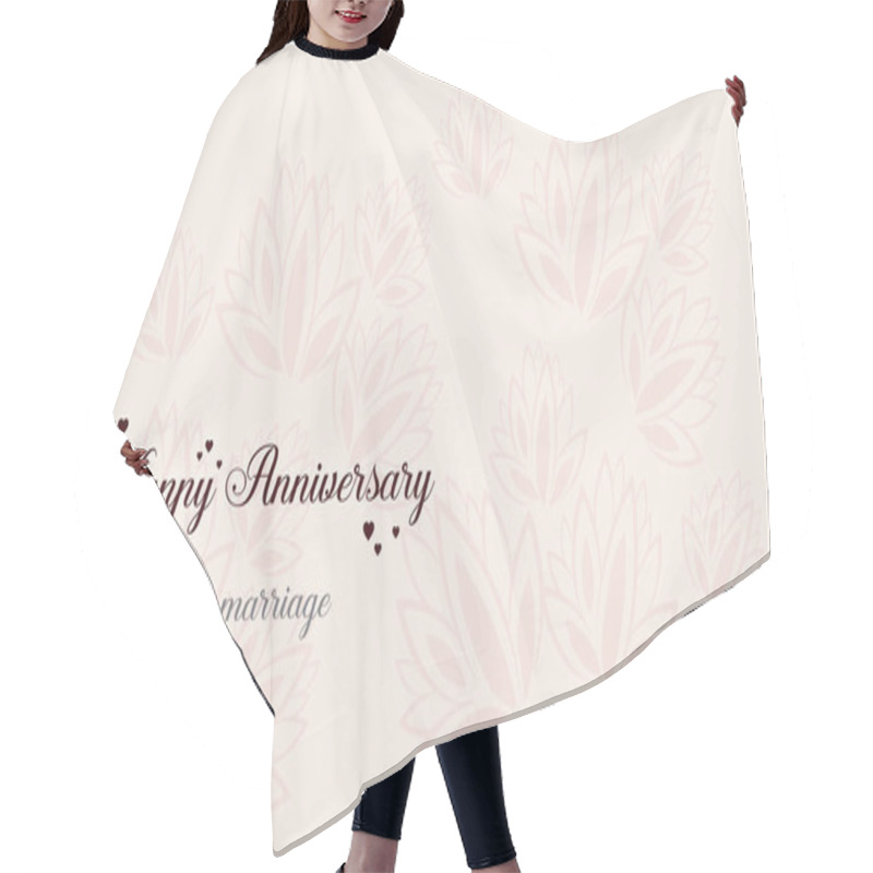 Personality  Vector Illustration Wedding Card Design Hair Cutting Cape