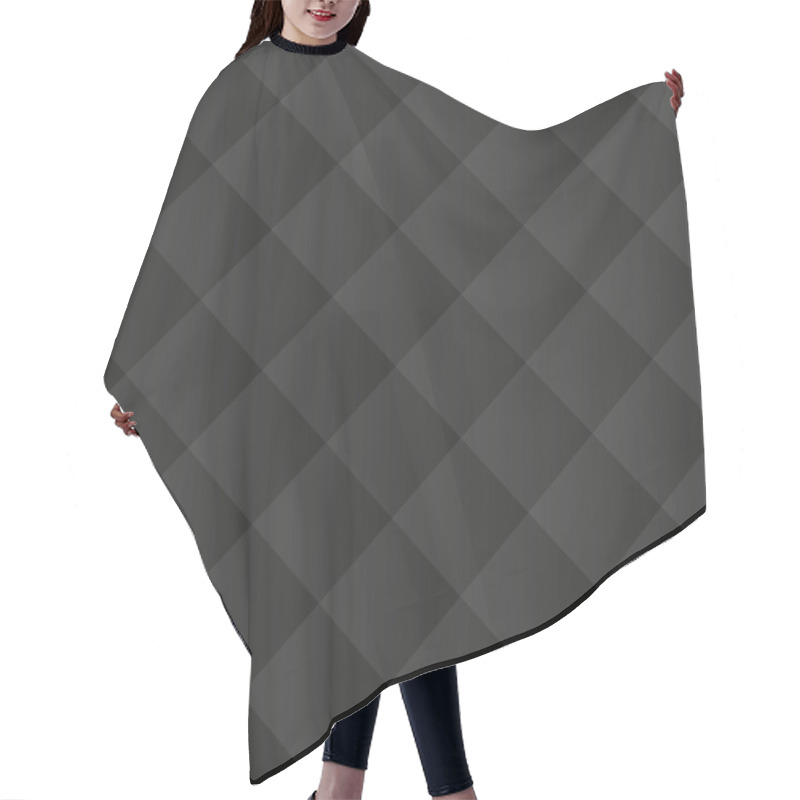 Personality  Seamless Black Padded Upholstery Vector Pattern Texture Hair Cutting Cape