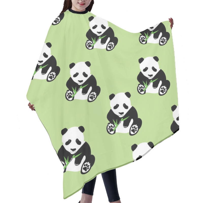 Personality  Panda Vector Seamless Hair Cutting Cape