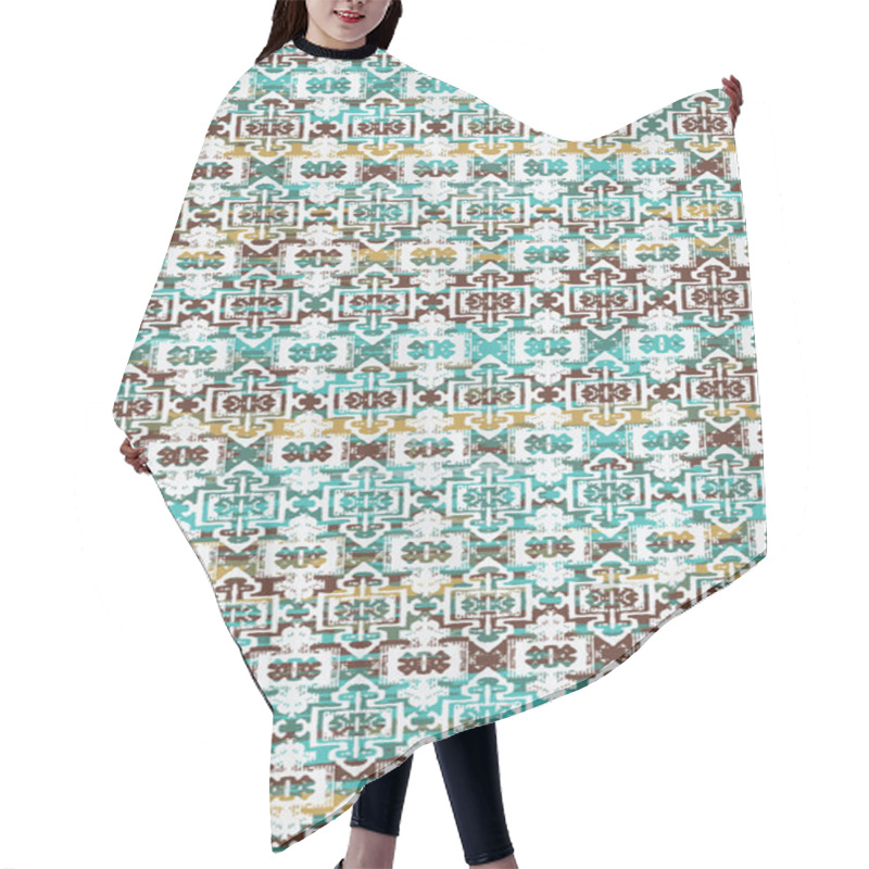 Personality  Kilim And Aztec Vector Pattern Rugs And Carpets With Grunge And Distressed Texture Hair Cutting Cape