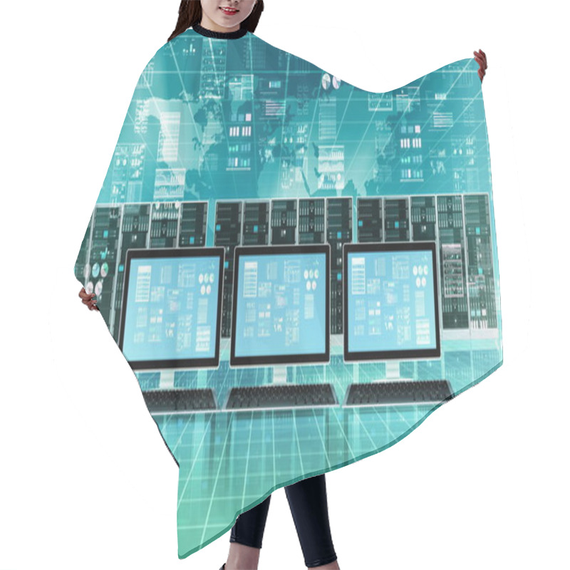 Personality  Internet Server Concept Hair Cutting Cape