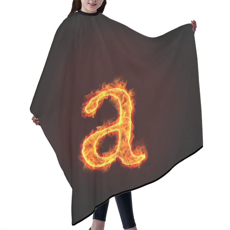 Personality  Fire Alphabets, Small Letter A Hair Cutting Cape