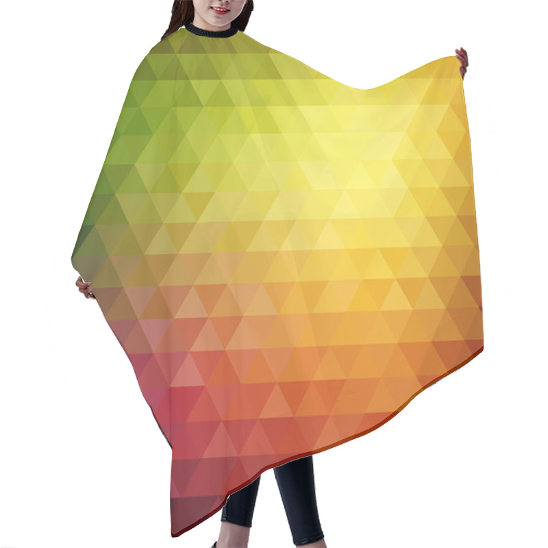 Personality  Retro Mosaic Pattern Of Geometric Triangle Shapes Hair Cutting Cape