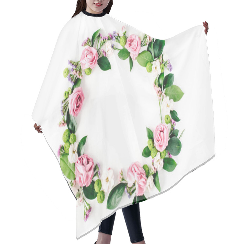 Personality  Tender Roses Round Frame Hair Cutting Cape