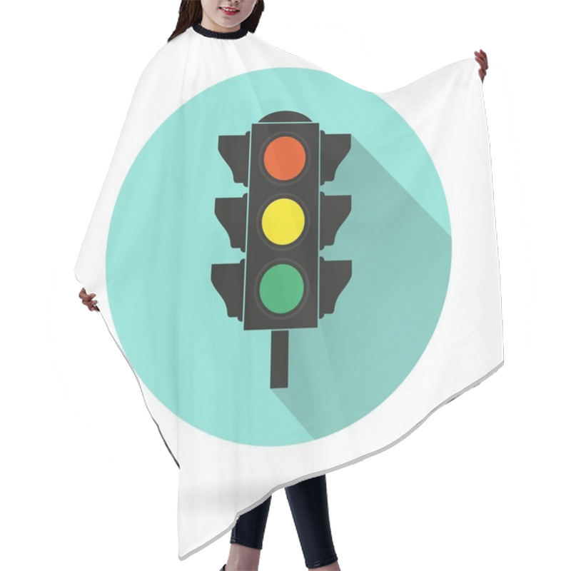 Personality  Traffic Light - Vector Icon. Hair Cutting Cape