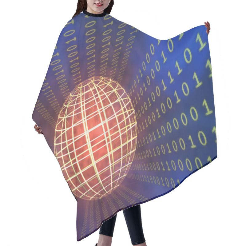 Personality  Binary Data Hair Cutting Cape