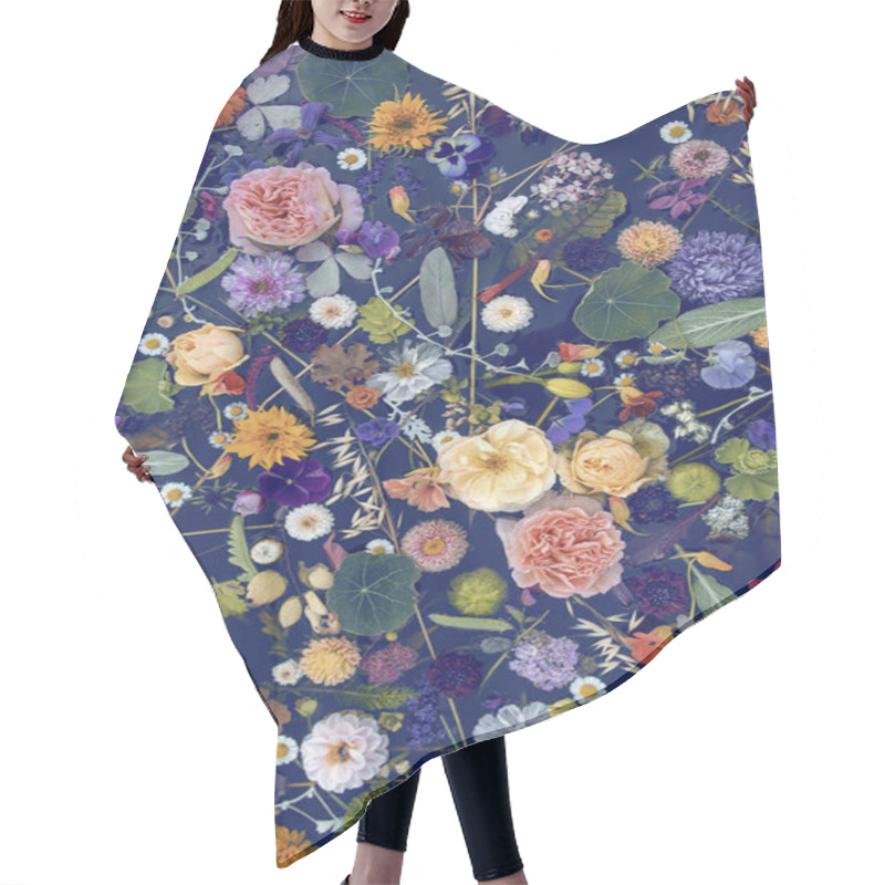 Personality  Gardens Flower In The Water Hair Cutting Cape