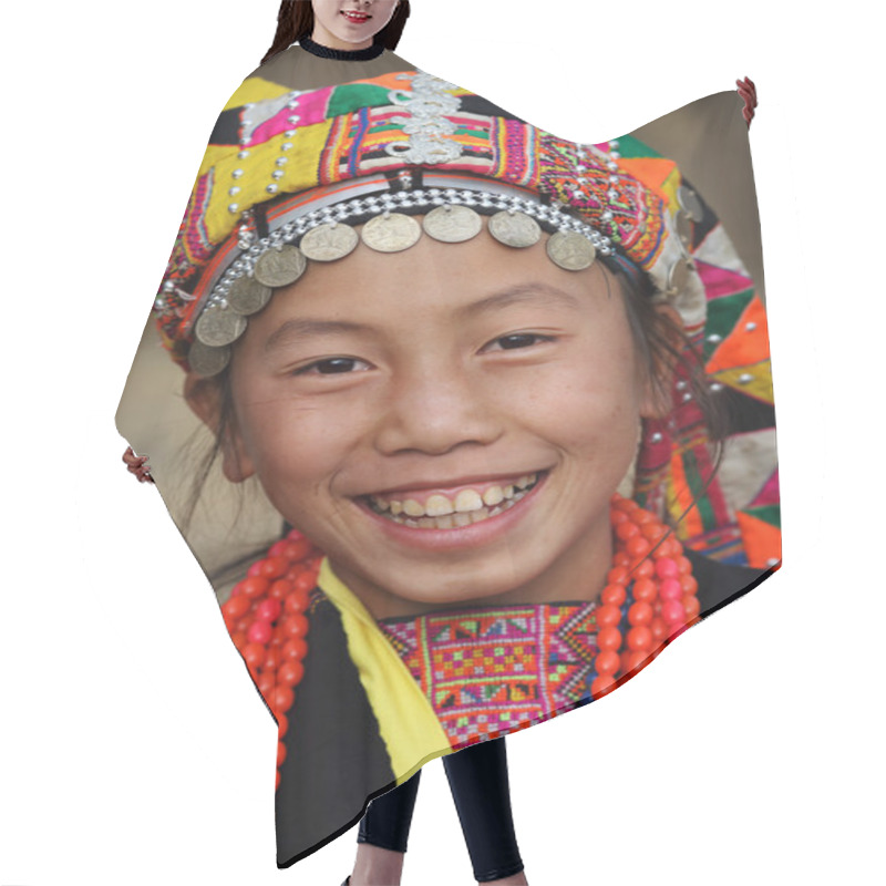 Personality  Unidentified Akha Girl At New Year Ceremony Hair Cutting Cape